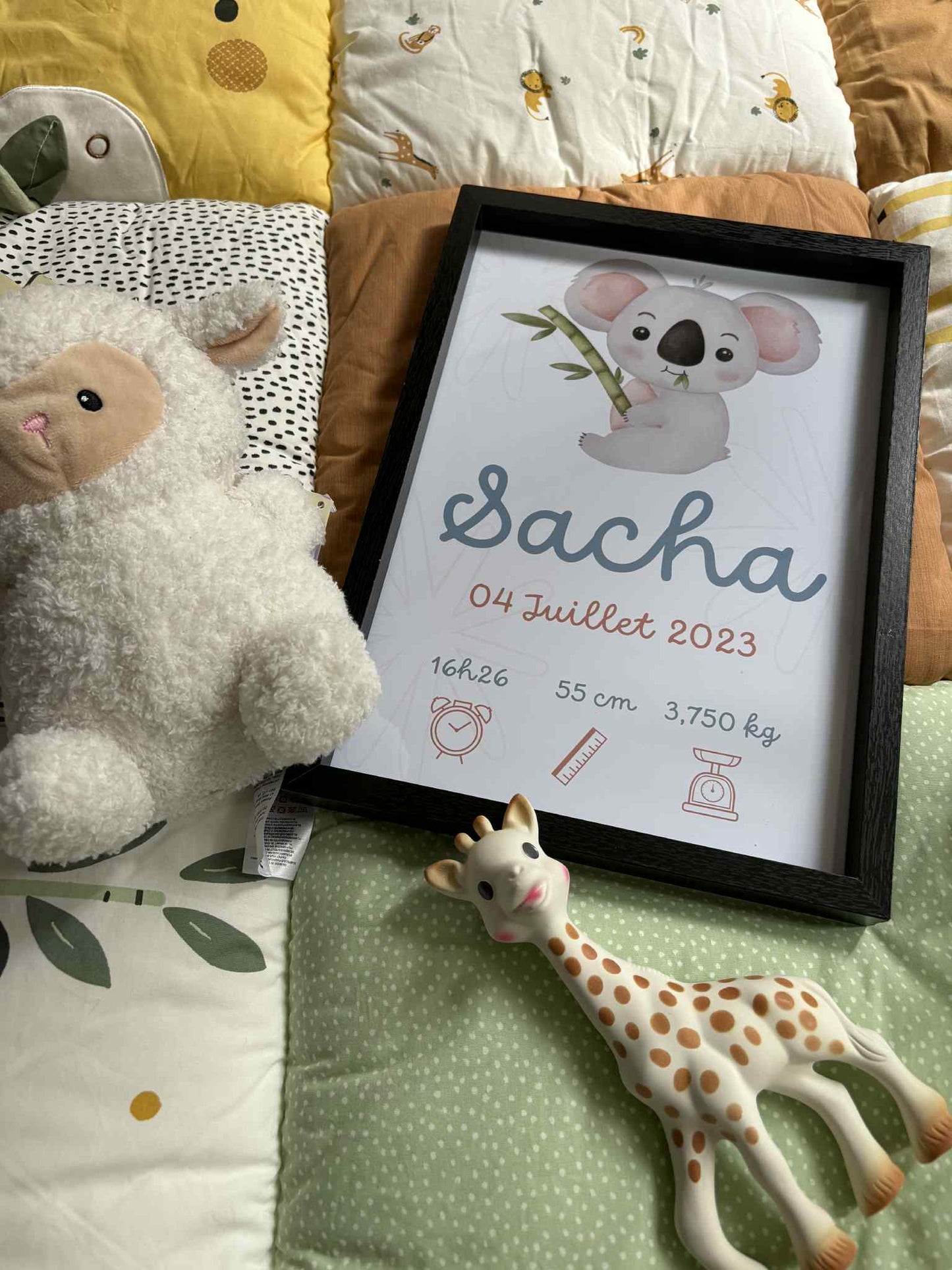 Affiche Naissance Personnalisée garçon A4