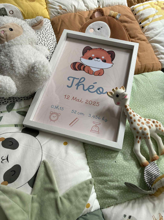 Affiche Naissance Personnalisée garçon A4